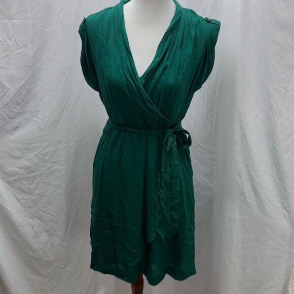 Maeve Anthropologie green faux wrap dress XS - Picture 1 of 10